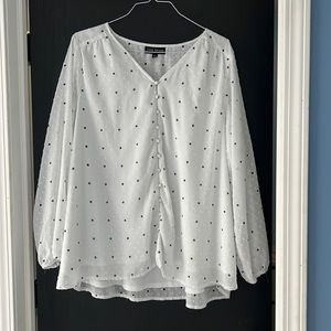 Lane Bryant White w/ Black Blouse, Size 22/24